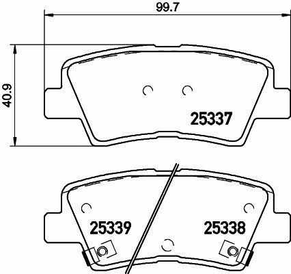 Hella-Pagid 8DB 355 019-981 Brake Pad Set, disc brake 8DB355019981