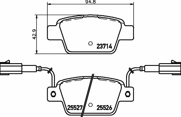 Hella-Pagid 8DB 355 020-181 Brake Pad Set, disc brake 8DB355020181