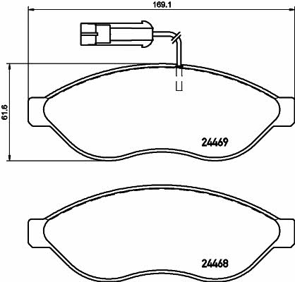 Hella-Pagid 8DB 355 020-651 Brake Pad Set, disc brake 8DB355020651