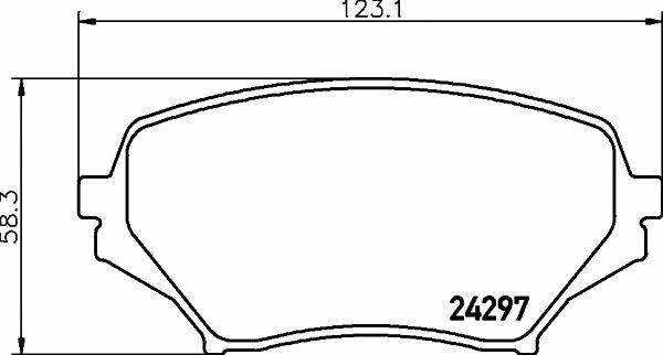 Hella-Pagid 8DB 355 006-771 Brake pad set 8DB355006771 8DB355006771 Hella-Pagid Brake pad set