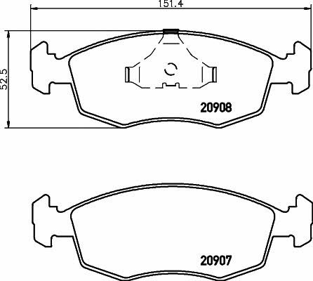 Hella-Pagid 8DB 355 007-331 Brake Pad Set, disc brake 8DB355007331