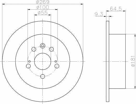 Hella-Pagid 8DD 355 105-901 Brake disc 8DD355105901