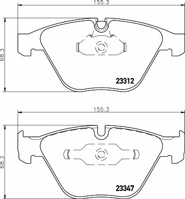 Hella-Pagid 8DB 355 009-271 Brake pad set 8DB355009271 8DB355009271 Hella-Pagid Brake pad set