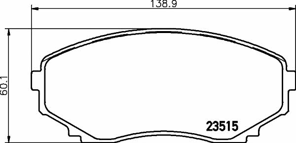 Hella-Pagid 8DB 355 009-641 Brake pad set 8DB355009641 8DB355009641 Hella-Pagid Brake pad set