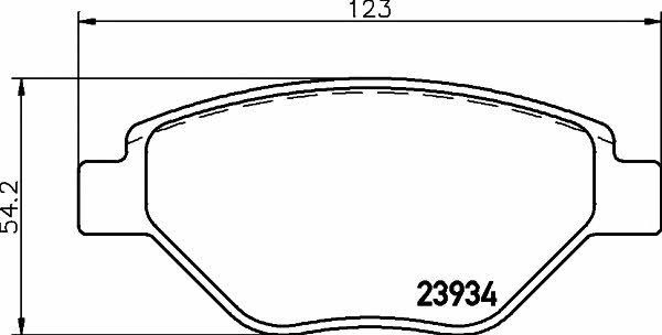 Hella-Pagid 8DB 355 010-551 Brake pad set 8DB355010551 8DB355010551 Hella-Pagid Brake pad set