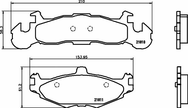 Hella-Pagid 8DB 355 010-771 Brake Pad Set, disc brake 8DB355010771