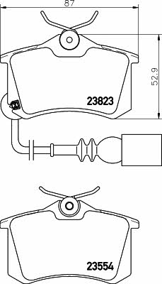 Hella-Pagid 8DB 355 010-781 Brake pad set 8DB355010781 8DB355010781 Hella-Pagid Brake pad set