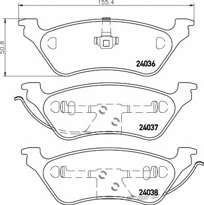 Hella-Pagid 8DB 355 011-061 Brake Pad Set, disc brake 8DB355011061
