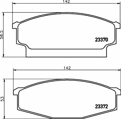 Hella-Pagid 8DB 355 011-121 Brake Pad Set, disc brake 8DB355011121