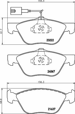 Hella-Pagid 8DB 355 011-211 Brake pad set 8DB355011211 8DB355011211 Hella-Pagid Brake pad set