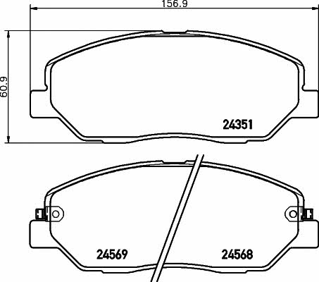 Hella-Pagid 8DB 355 012-371 Brake Pad Set, disc brake 8DB355012371