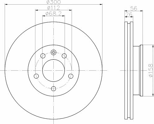 Hella-Pagid 8DD 355 108-071 Brake disc 8DD355108071