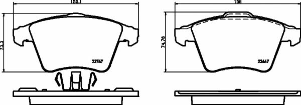 Hella-Pagid 8DB 355 013-821 Brake Pad Set, disc brake 8DB355013821