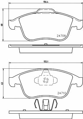 Hella-Pagid 8DB 355 013-981 Brake Pad Set, disc brake 8DB355013981