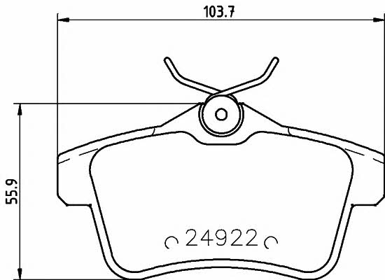Disc brake pad set Citroen DS4: 8DB355014531 Hella-Pagid Brake pad set