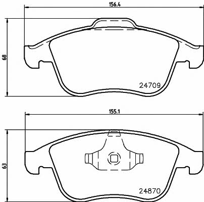 Hella-Pagid 8DB 355 014-801 Brake pad set 8DB355014801 8DB355014801 Hella-Pagid Brake pad set