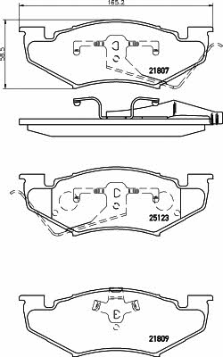 Hella-Pagid 8DB 355 015-161 Brake Pad Set, disc brake 8DB355015161