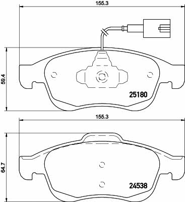 Hella-Pagid 8DB 355 015-521 Brake Pad Set, disc brake 8DB355015521