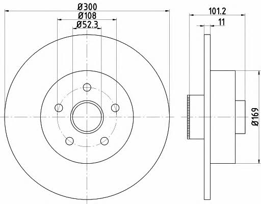 Hella-Pagid 8DD 355 120-121 Brake disc 8DD355120121