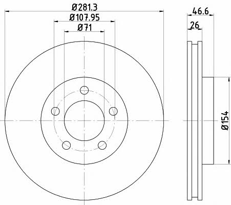 Hella-Pagid 8DD 355 122-181 Brake disc 8DD355122181