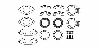 HJS Leistritz 82 11 1050 Fitting kit for silencer 82111050