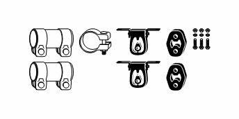 HJS Leistritz 82 11 1520 Mounting kit for exhaust system 82111520