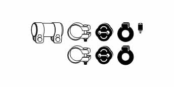 HJS Leistritz 82 11 1541 Mounting kit for exhaust system 82111541