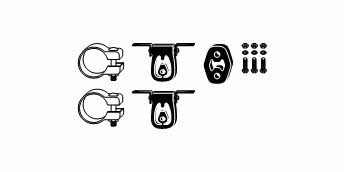 HJS Leistritz 82 11 1588 Mounting kit for exhaust system 82111588