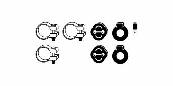HJS Leistritz 82 11 1593 Mounting kit for exhaust system 82111593