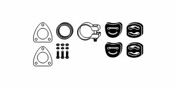HJS Leistritz 82 11 1905 Mounting kit for exhaust system 82111905