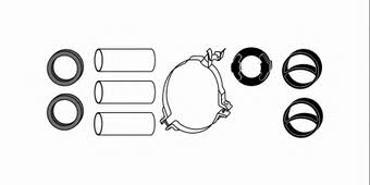 HJS Leistritz 82 12 0213 Mounting kit for exhaust system 82120213