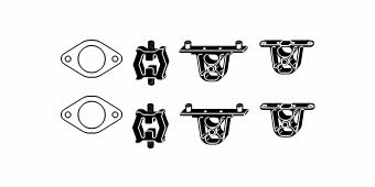 HJS Leistritz 82 12 2003 Mounting kit for exhaust system 82122003