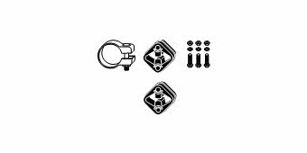 HJS Leistritz 82 12 2007 Mounting kit for exhaust system 82122007