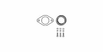 HJS Leistritz 82 12 2159 Mounting Kit, catalytic converter 82122159