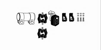 HJS Leistritz 82 12 2228 Mounting kit for exhaust system 82122228