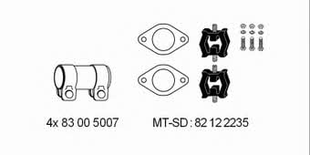 HJS Leistritz 82 12 2235 Mounting kit for exhaust system 82122235