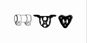 HJS Leistritz 82 12 2272 Mounting kit for exhaust system 82122272