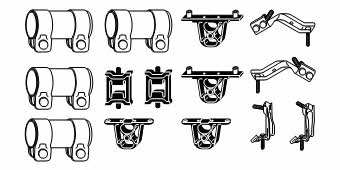 HJS Leistritz 82 12 2289 Mounting kit for exhaust system 82122289