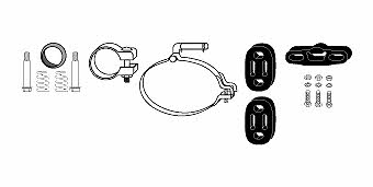 HJS Leistritz 82 14 1733 Mounting kit for exhaust system 82141733