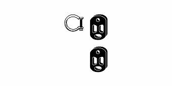 HJS Leistritz 82 22 4653 Mounting kit for exhaust system 82224653
