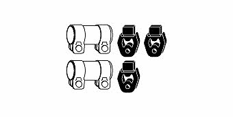 HJS Leistritz 82 15 6477 Mounting kit for exhaust system 82156477