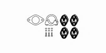 HJS Leistritz 82 15 6618 Mounting kit for exhaust system 82156618