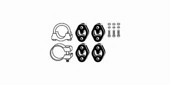 HJS Leistritz 82 15 6621 Mounting kit for exhaust system 82156621