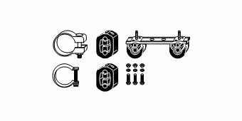 HJS Leistritz 82 21 3156 Mounting Kit, catalytic converter 82213156