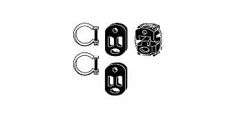 HJS Leistritz 82 21 6821 Mounting kit for exhaust system 82216821