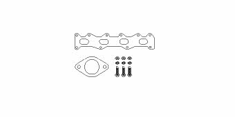 HJS Leistritz 82 32 6984 Mounting Kit, catalytic converter 82326984