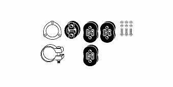 HJS Leistritz 82 40 5704 Mounting kit for exhaust system 82405704
