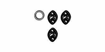 HJS Leistritz 82 41 7412 Mounting kit for exhaust system 82417412