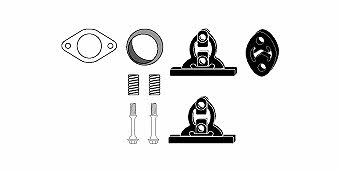 HJS Leistritz 82 41 7427 Mounting kit for exhaust system 82417427
