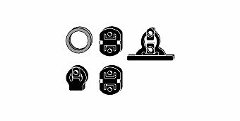 HJS Leistritz 82 41 7433 Mounting kit for exhaust system 82417433